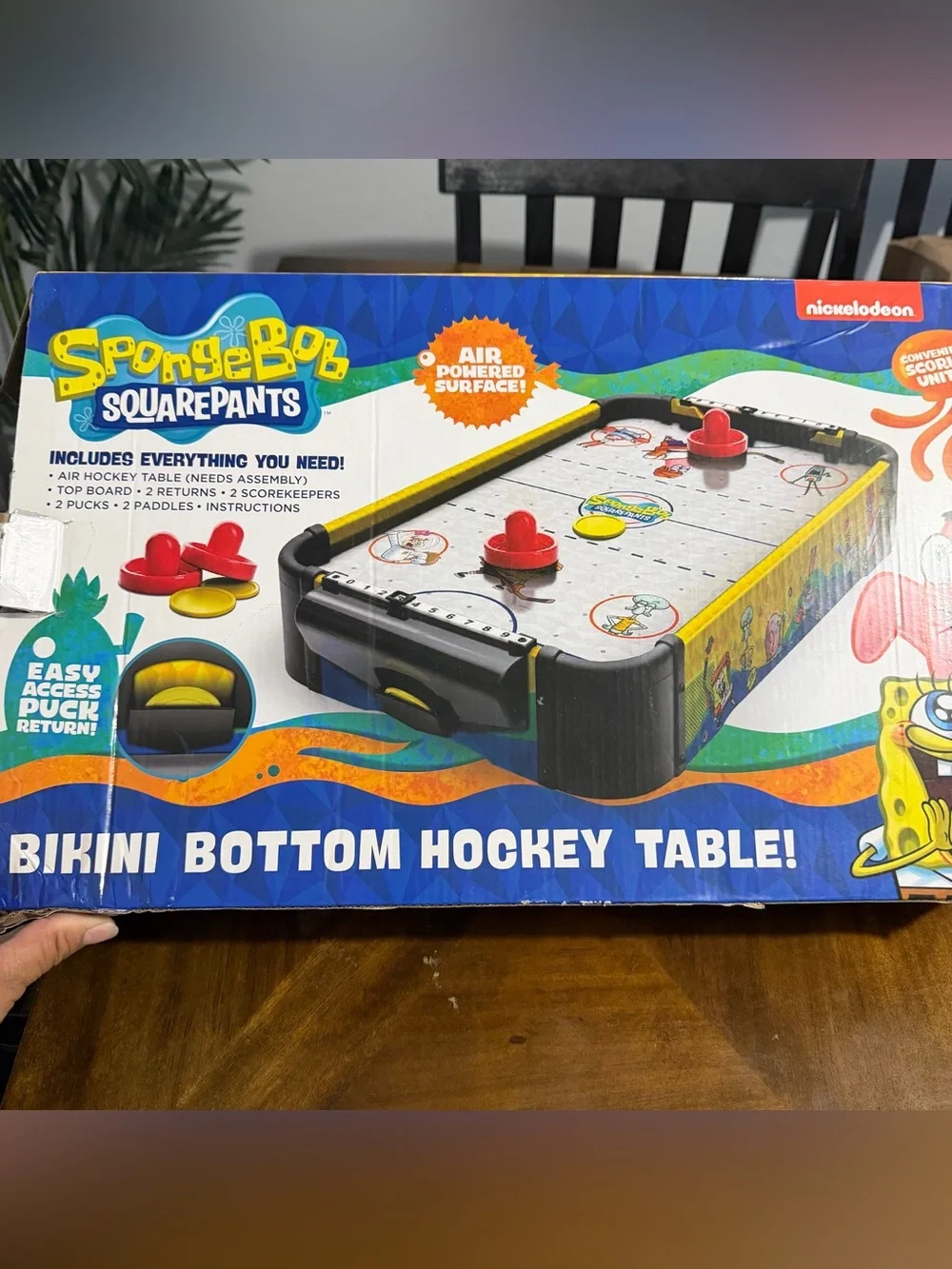 SpongeBob SquarePants Tabletop Air Hockey Game